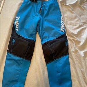 Thor Youth Motocross Pants - Blue and Black